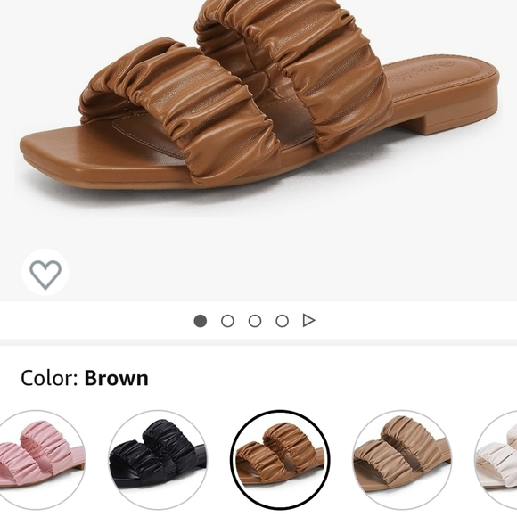 NIB- Brown Square Toe Mule Slides Sz 10 - Picture 2 of 7